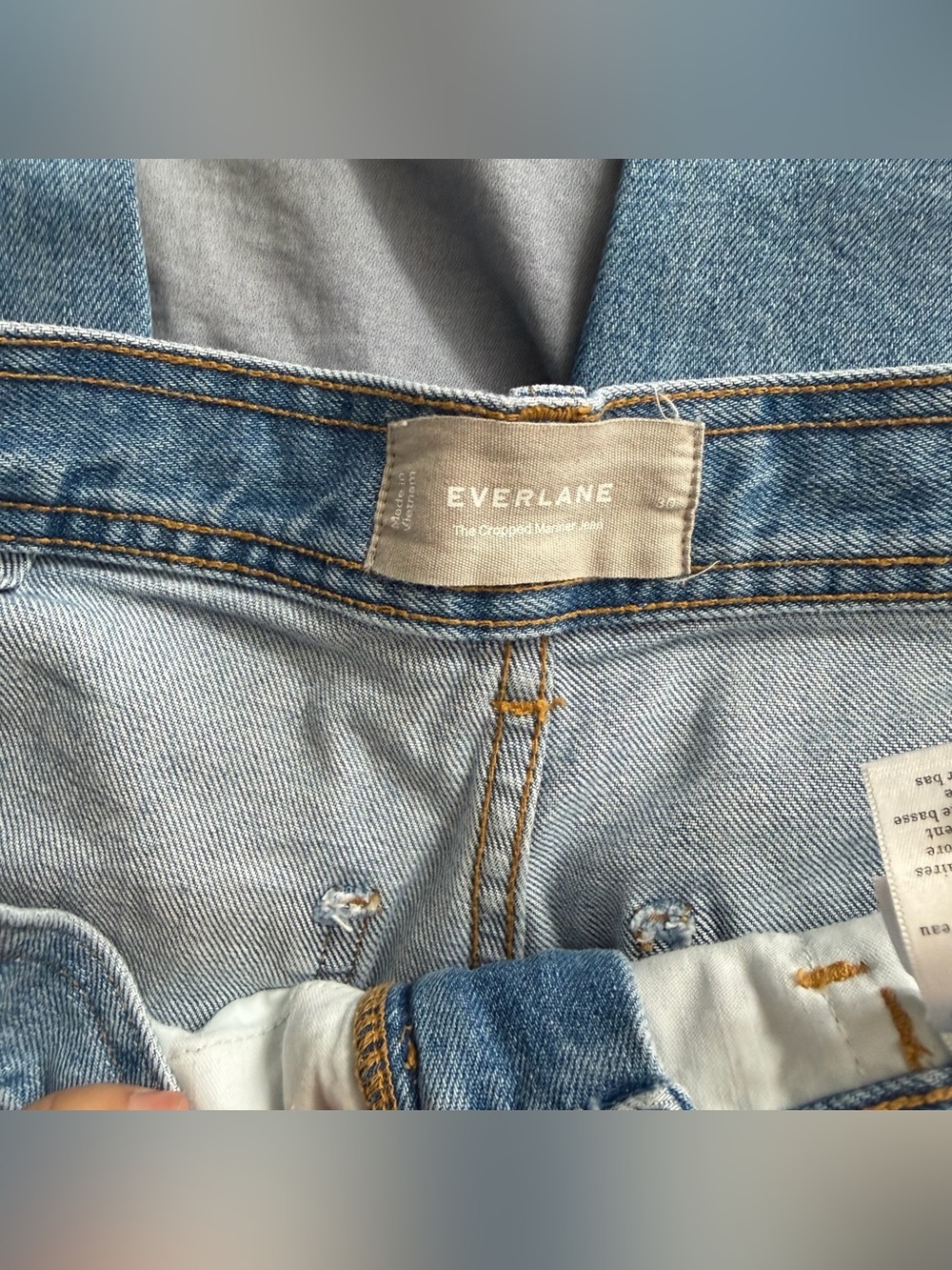 Everlane The Mariner Cropped Wide Leg Jean Blue Size 30 High Rise Sailor Coastal - Picture 2 of 8